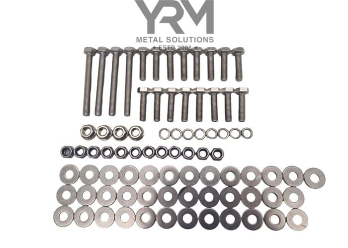 S/S A4-80 Rear Body Chassis Mid Crossmember Fixing Kit - LR Defender 110, 07-16 (YRM053B)